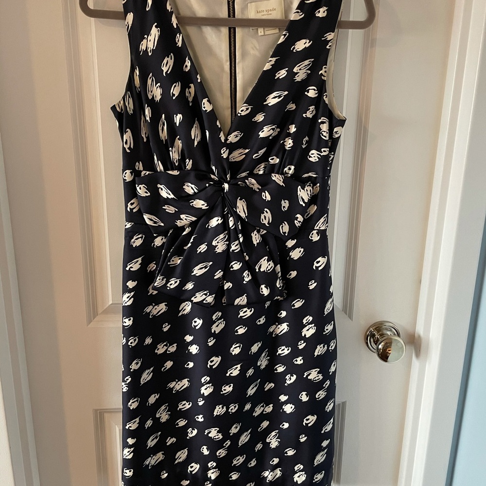 Gorgeous Kate Spade navy dress with large bow